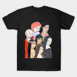 Many Faces, Many Lives- Pink T-Shirt